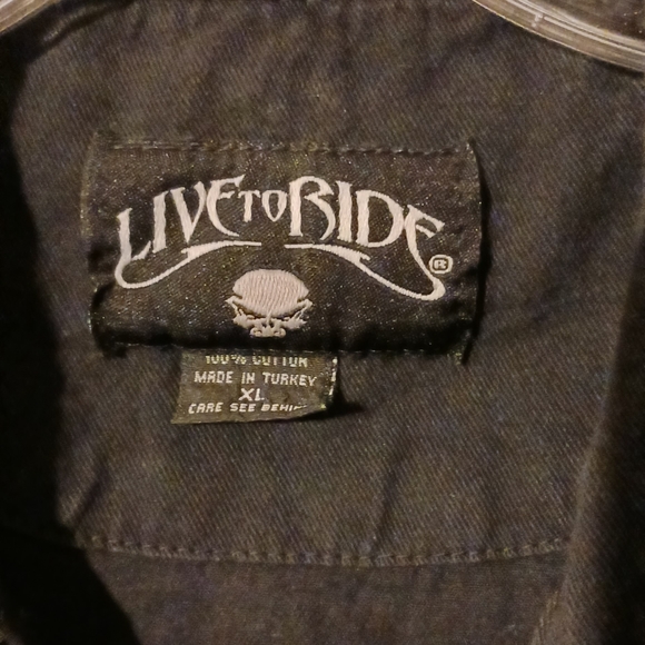 Sturgis Biker‎ Shirt Mens XL Button Up  Black Hills Rally 2009  Cut Off Sleeve - Picture 6 of 9